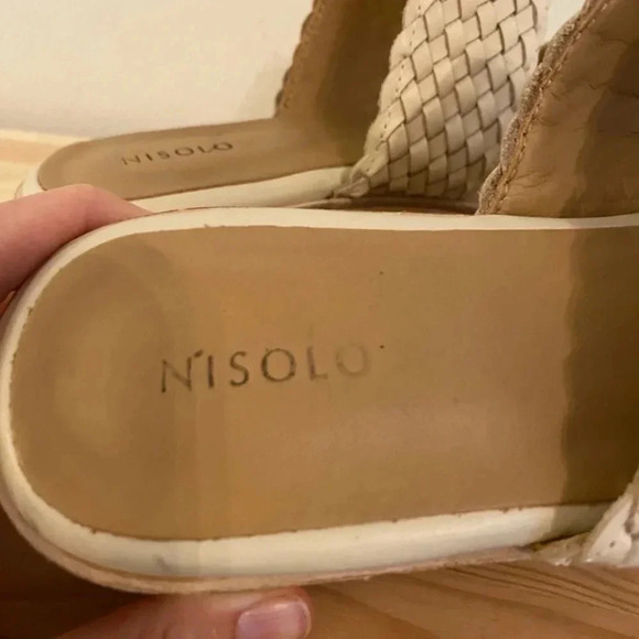 Anthropologie Nisolo Slip On Wooden Open Toe Sandals - Picture 5 of 9